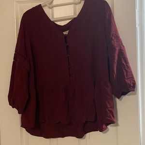 LOFT Red Blouse